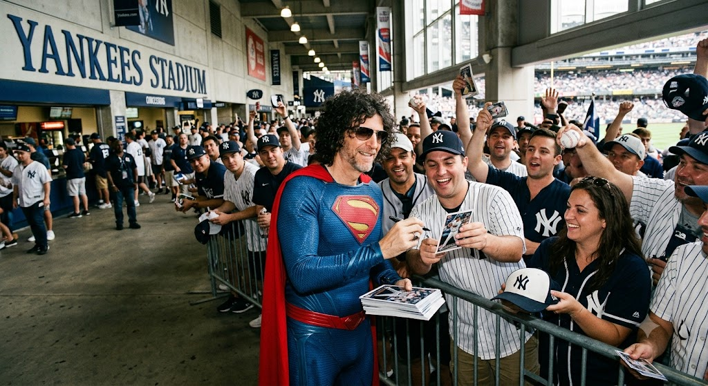 street style photo of howard stern dressed as supe