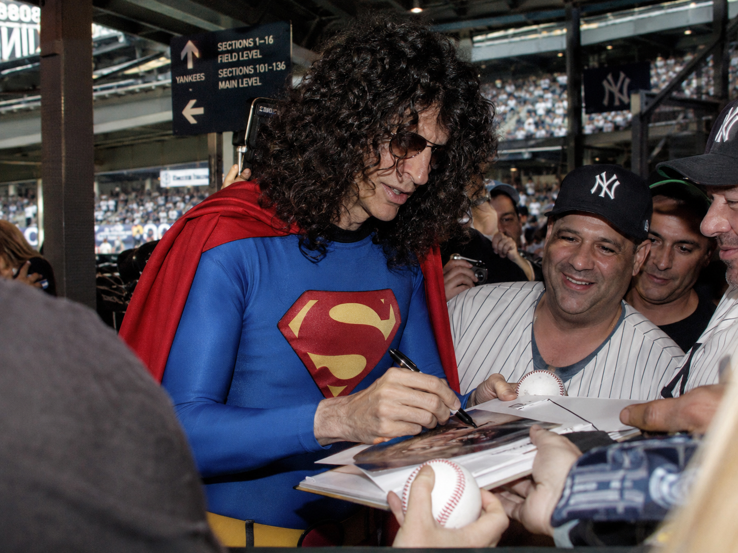 street style photo of howard stern dressed as supe