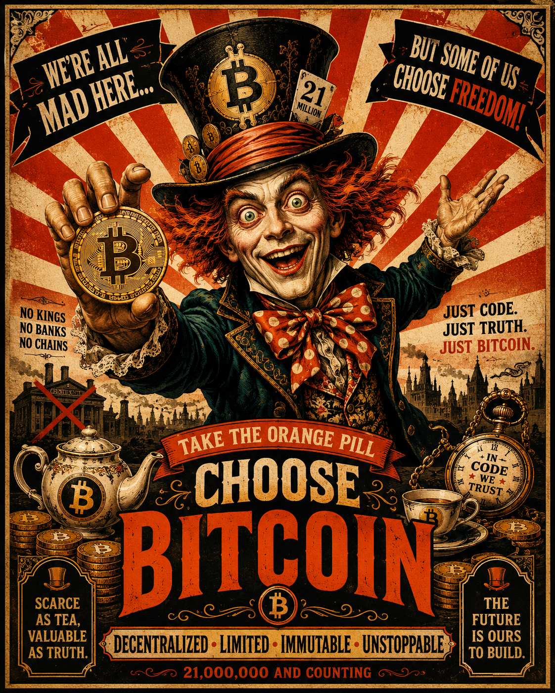 mad hatter bitcoin propaganda
