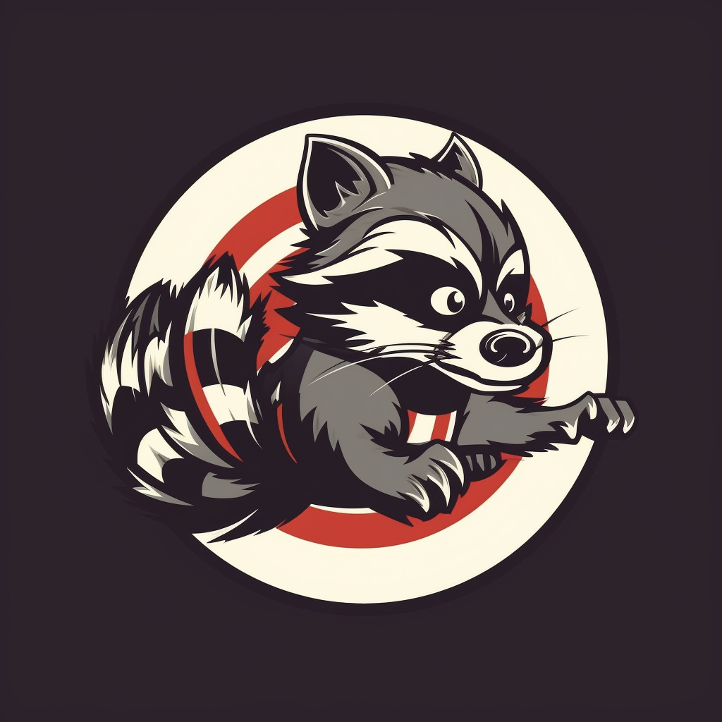 a racoon version of speedracer in a circle for a l