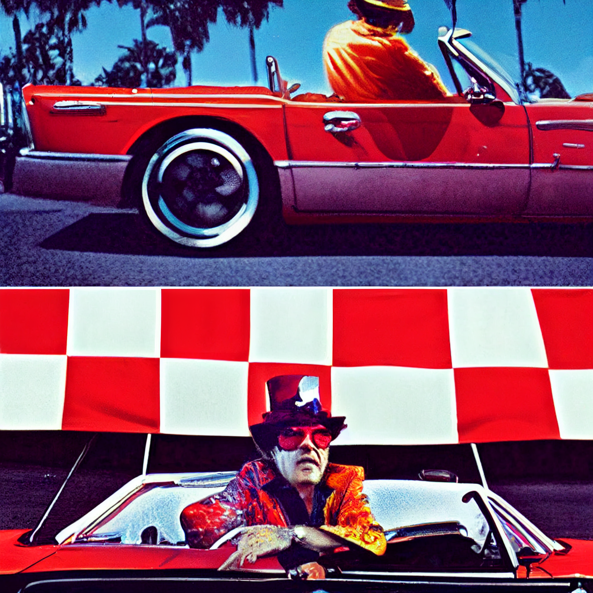 hunter thompson hanging out with the mad hatter in
