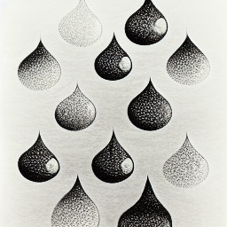 raindrop random pattern escher line drawing