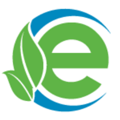The Earthcoin logo: a green lowercase letter e formed from a leaf, inside a blue circle.