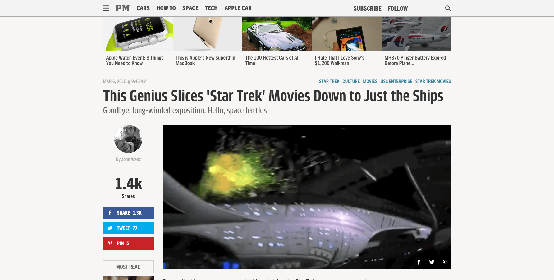 Popular Mechanics coverage