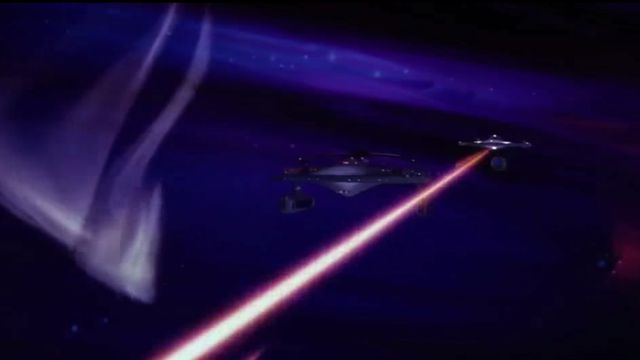 Star Trek ships in battle — still from the supercut