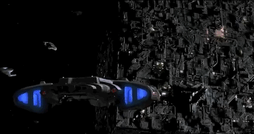 Star Trek ships supercut — animated GIF of the Enterprise